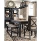 Ashley Tyler Creek 3-Drawer Dining Table in Antique Black and Weathered Oak - Table Only, , large