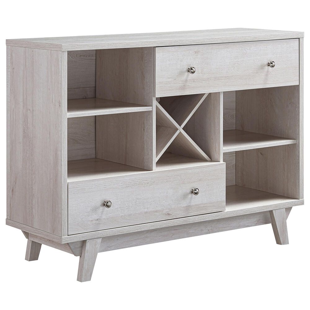 Furniture of America Gay 2-Drawer Buffet in White Oak, , large
