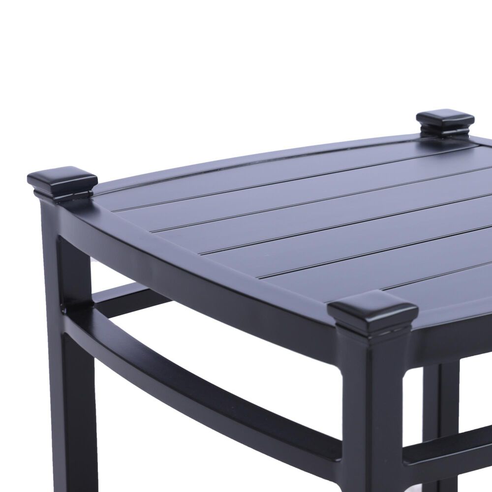 GatherCraft Seville Patio 22" Square End Table in Black, , large