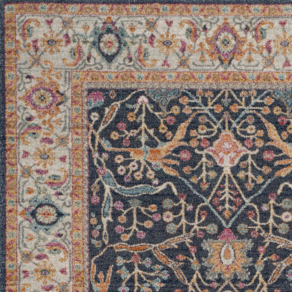 Safavieh Madison MAD612D 5&#39; Square Navy and Creme Area Rug, , large