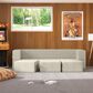 Jaxx Zipline 3-Piece Stationary Convertible Sleeper Sofa in Ivory Velvet, , large