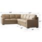 Ashley 3-Piece Leather Sectional in Brown, , large