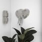 Maple and Jade 16" x 16" Eclectic Elephant Head Wall Decor in Silver, , large
