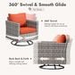 HOMLUX 10-Piece Outdoor Patio Wicker Sectional Furniture Set in Orange Red, , large