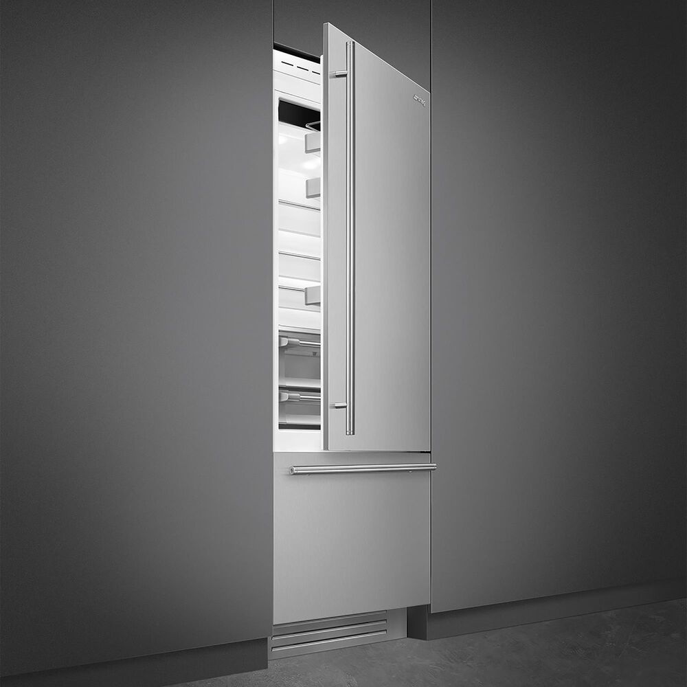 SMEG 15.54 Cu. Ft. Built-In Bottom Mount Refrigerator in Stainless Steel, , large
