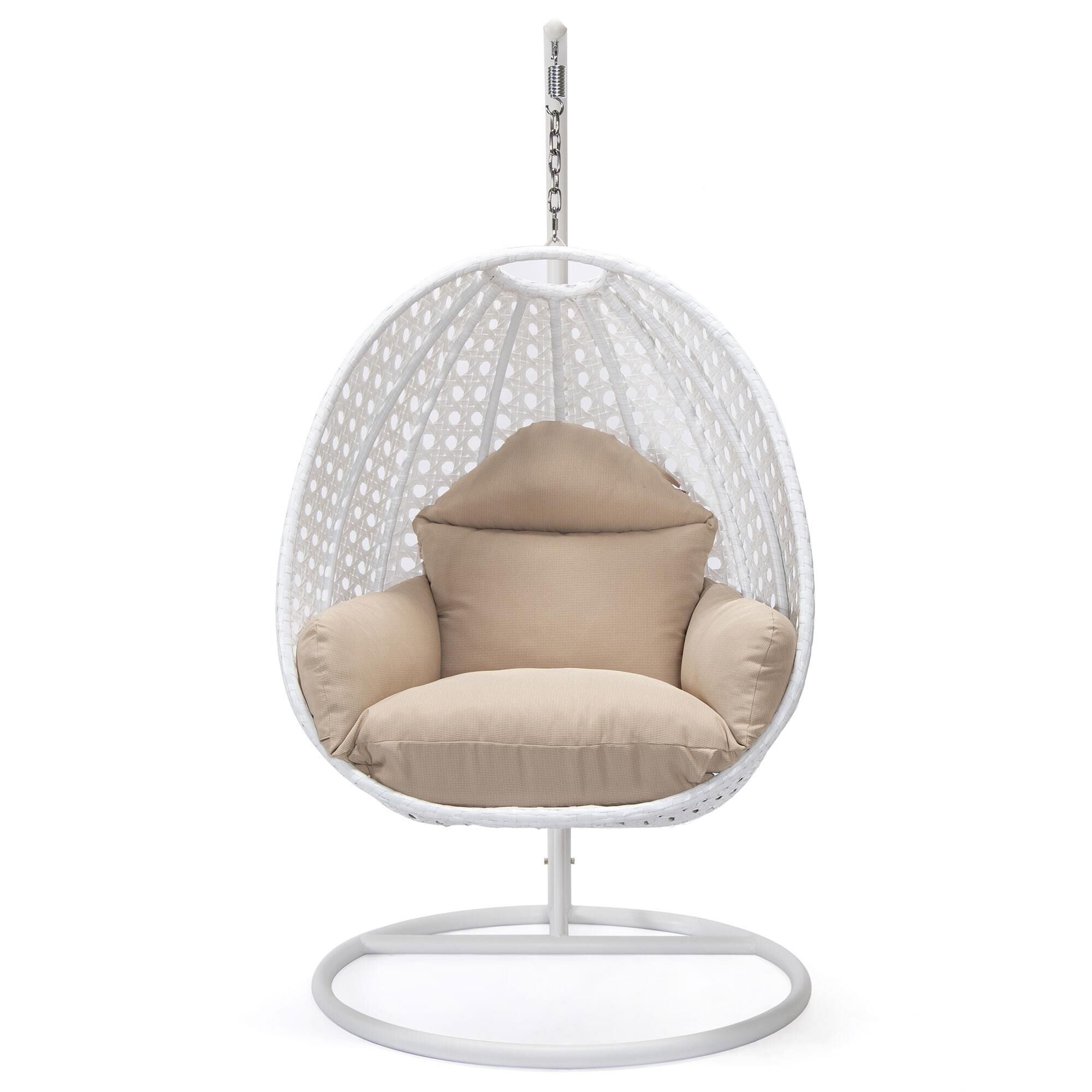White hanging egg hot sale chair with stand