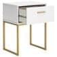 Ashley Socalle 1-Drawer Nightstand in Matte White and Gold, , large