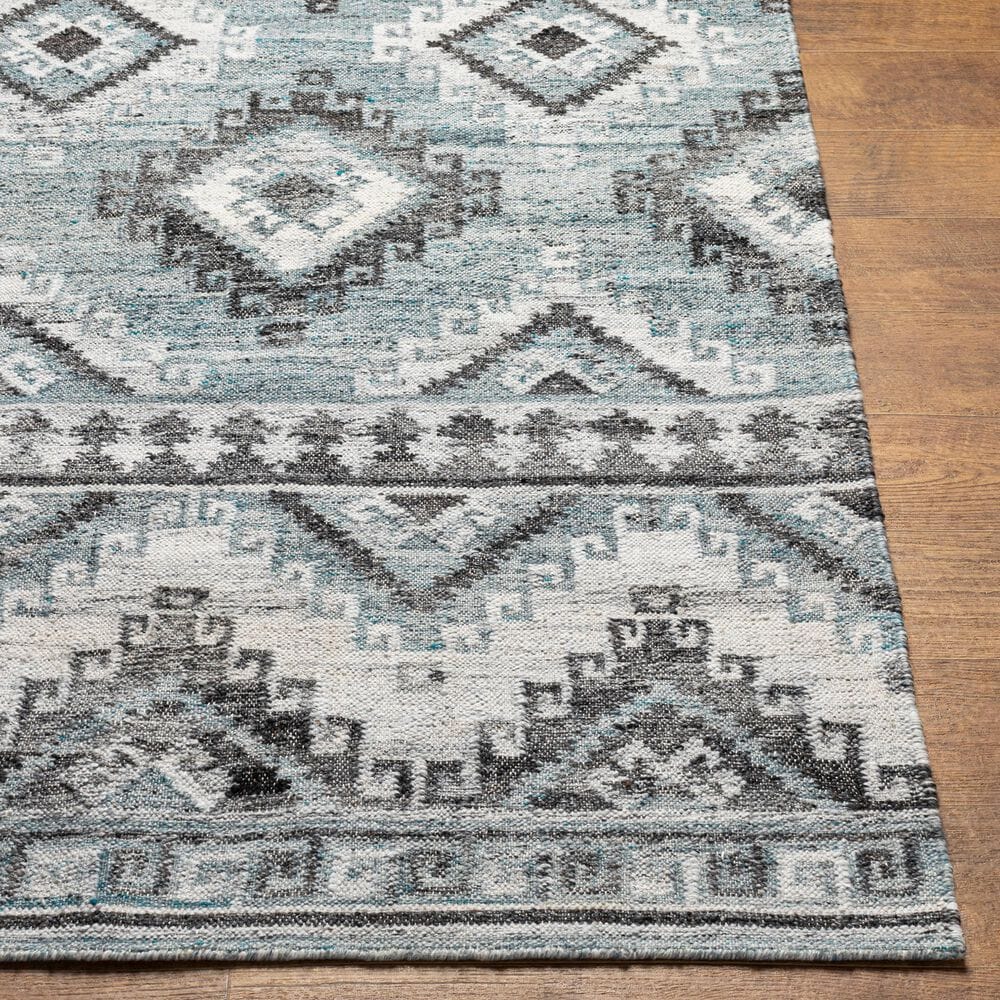 Surya Alyssa 2&#39;6&quot; x 8&#39; Slate, Brown, Ivory and Blue Runner, , large