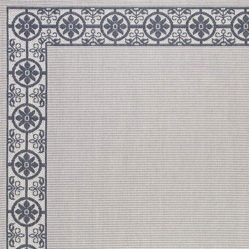 Safavieh Bermuda Floral 6&#39;7&quot; Square Ivory and Charcoal Indoor/Outdoor Area Performance Rug, , large