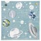 Safavieh Carousel 5"3" Square Teal and Ivory Kids Area  Rug, , large