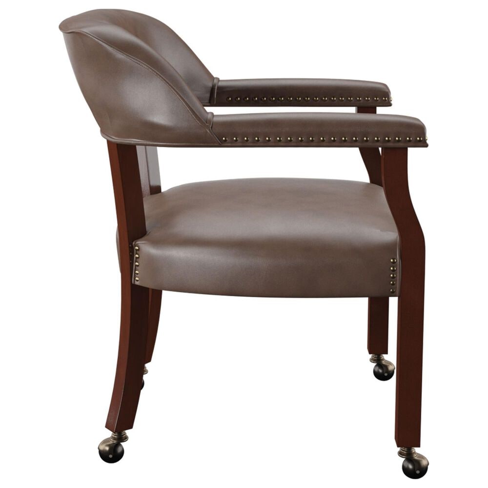 STEVE SILVER Tournament 6-Piece Round Game Table Set in Cherry, , large