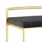 Lumisource Fuji Stackable Barstool with Black Velvet Cushion in Gold (Set of 2), , large