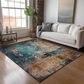 Dalyn Rug Company Nouveau NV14 3" x 5" Teal Indoor/Outdoor Area Rug, , large
