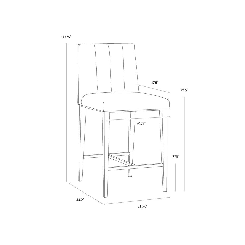Club Collection By Sunpan Wilbur Counter Stool, , large