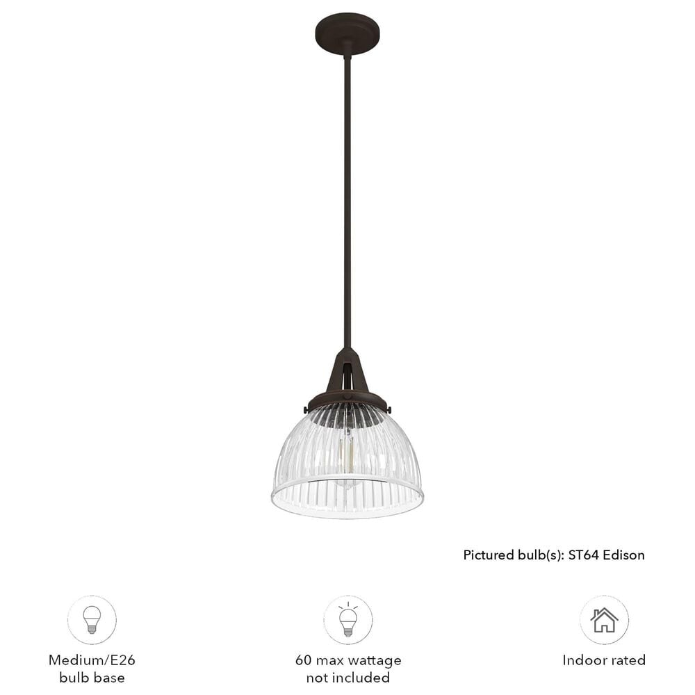 Hunter Cypress Grove 10&quot; 1-Light Pendant in Onyx Bengal, , large