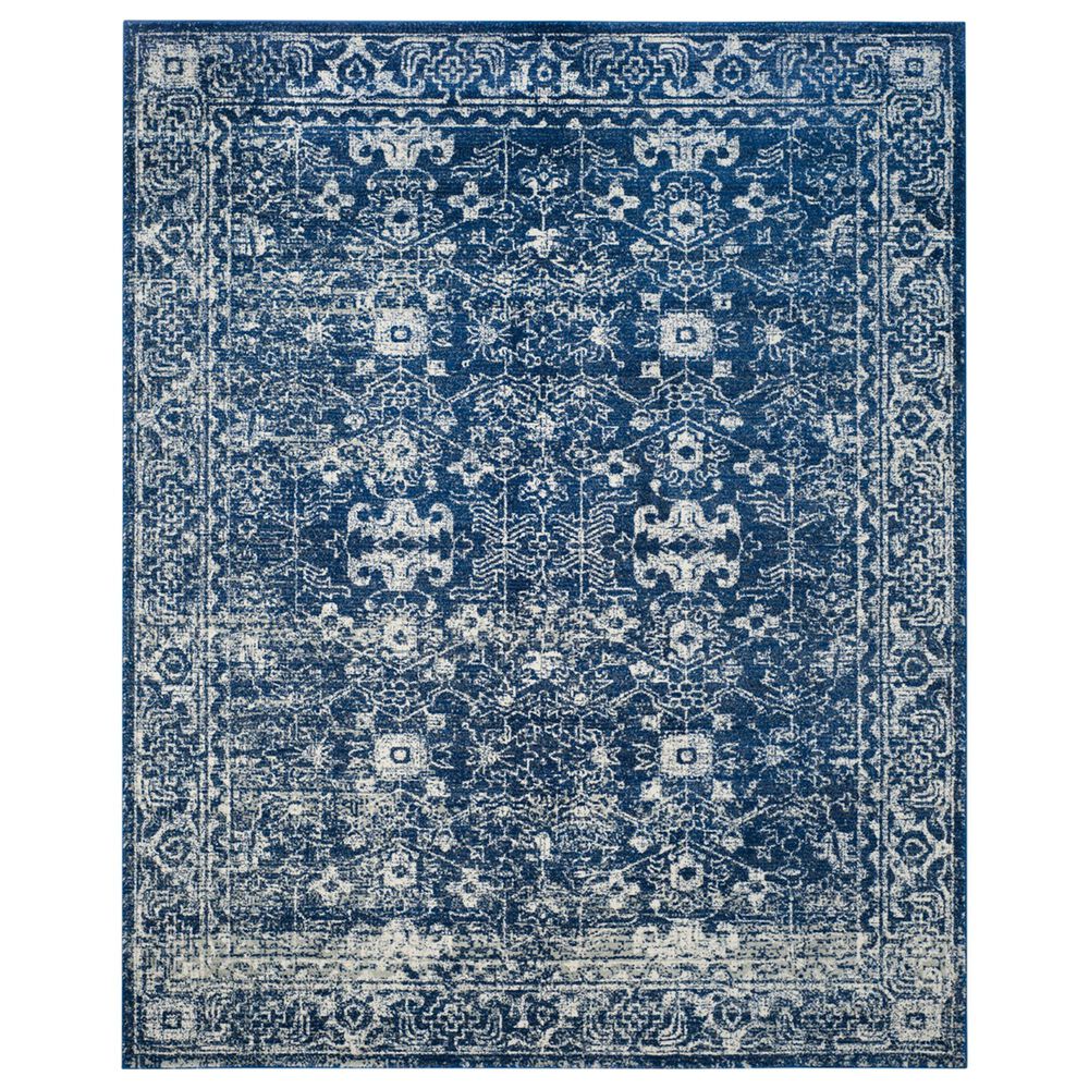 Safavieh Evoke EVK270A 10" x 14" Royal and Ivory Area Rug, , large
