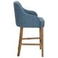 Valor Living Paloma 26" Counter Stool with Navy Upholstery in Medium Oak, , large
