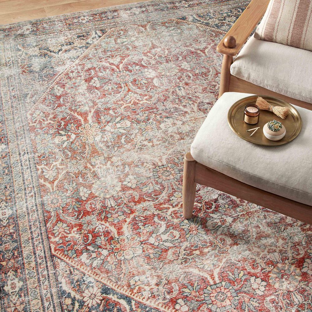 Amber Lewis x Loloi Georgie 10&#39; x 14&#39; Red and Navy Area Rug, , large