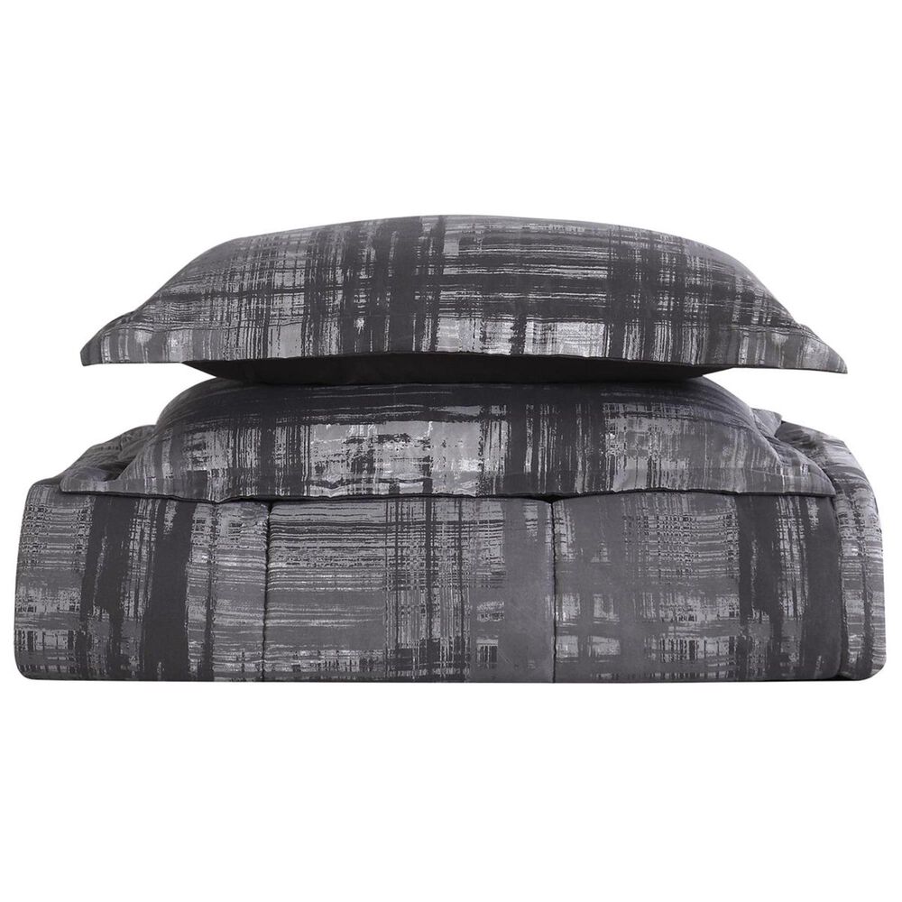 Pem America Style 212 3-Piece King Plaid Comforter Set in Gray, , large