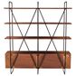 Home Trends & Design Verbania 4-Shelf Bookshelf in Pecan Brown, , large