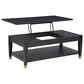 Steve Silver Furniture Yves Lift-Top Cocktail Table in Rubbed Charcoal and Brushed Brass, , large