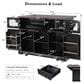 HOMLUX 54.9" Kitchen Island with Drop Leaf in Black and Brown, , large
