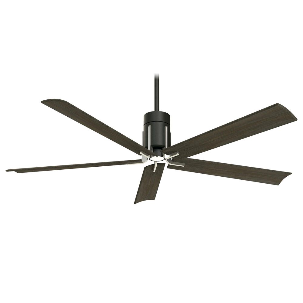 Minka-Aire Clean 60" Ceiling Fan with LED Light in Matte Black and Brushed Nickel, , large