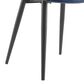 Linon Home Decor Edler Side Chair with Blue Upholstery in Black (Set of 2), , large
