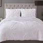 Pem America Christian Siriano Georgia Rouched 3-Piece King Duvet Cover Set in White, , large