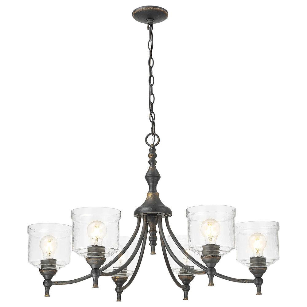 Golden Lighting Keating 6-Light Chandelier in Antique Black, , large