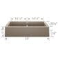 Blanco Vintera 33" Equal Double Apron Farmhouse Sink in Truffle, , large
