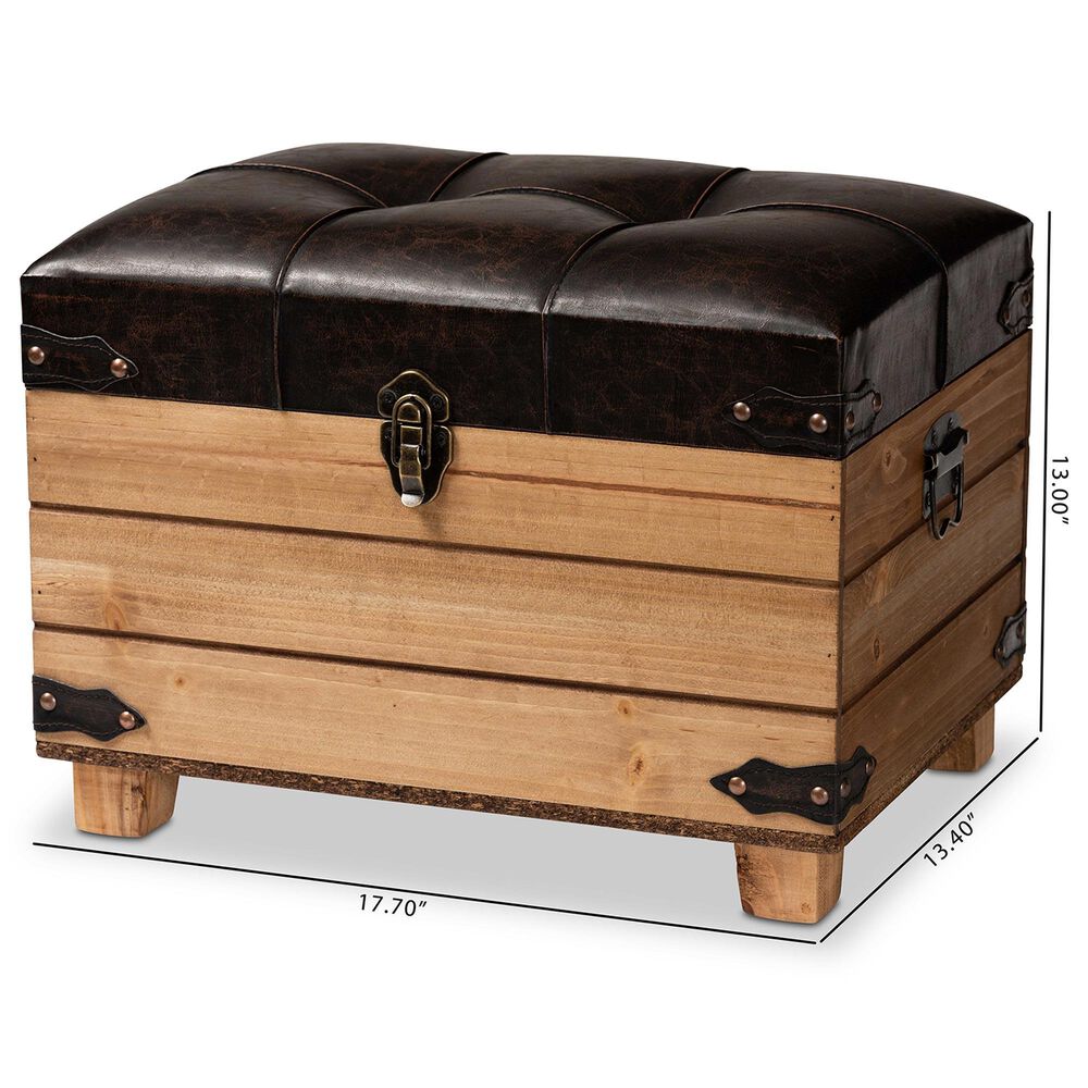 Baxton Studio Edmund Storage Ottoman in Dark Brown, , large