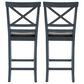 Linon Home Decor Aliza Counter Stool in Blue and Dark Grey (Set of 2), , large