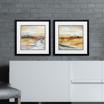 Propac Silver River Framed Art with Black Frame (Set of 2), , large