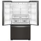 Whirlpool 20 Cu. Ft. Counter-Depth French Door Refrigerator in Black Stainless Steel, , large