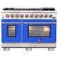 Forno Capriasca 48" Freestanding Gas Range in Blue and Stainless Steel, , large
