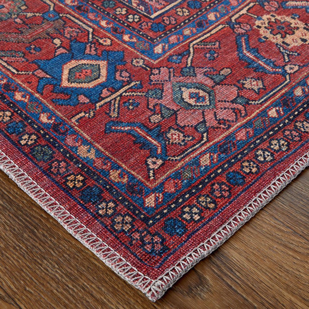 Feizy Rawlins 5&#39;3&quot; x 7&#39;6&quot; Beige and Red Area Rug, , large