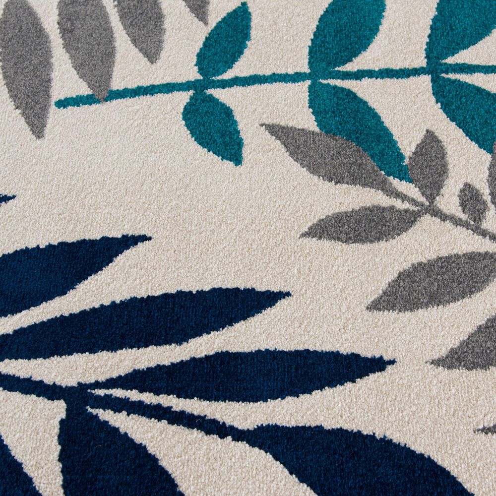 Central Oriental Terrace Tropic Blythew 3&#39;3&quot; x 5&#39; Cloud and Metal Area Rug, , large