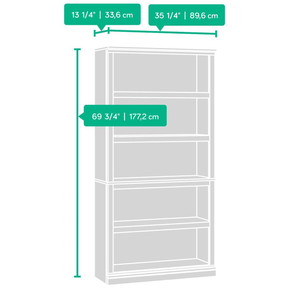 Sauder 5-Shelf Bookcase, , large