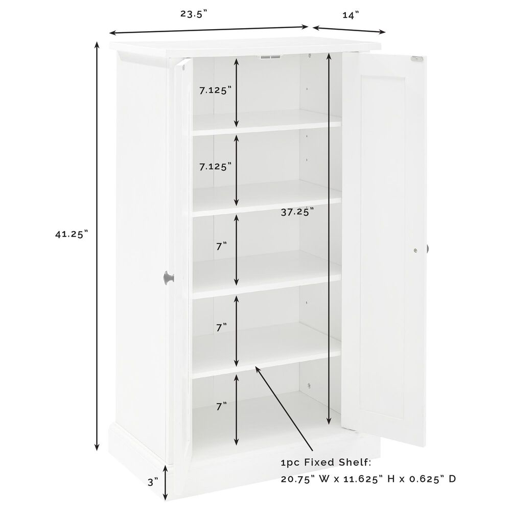 Crosley Furniture Seaside Accent Cabinet in White, , large