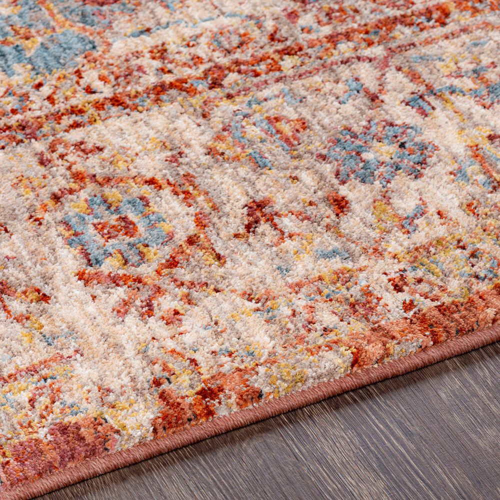 Surya Mirabel 2&#39;7&quot; x 10&#39; Burnt Orange, Rust, Teal, Olive, Gray and Beige Runner, , large