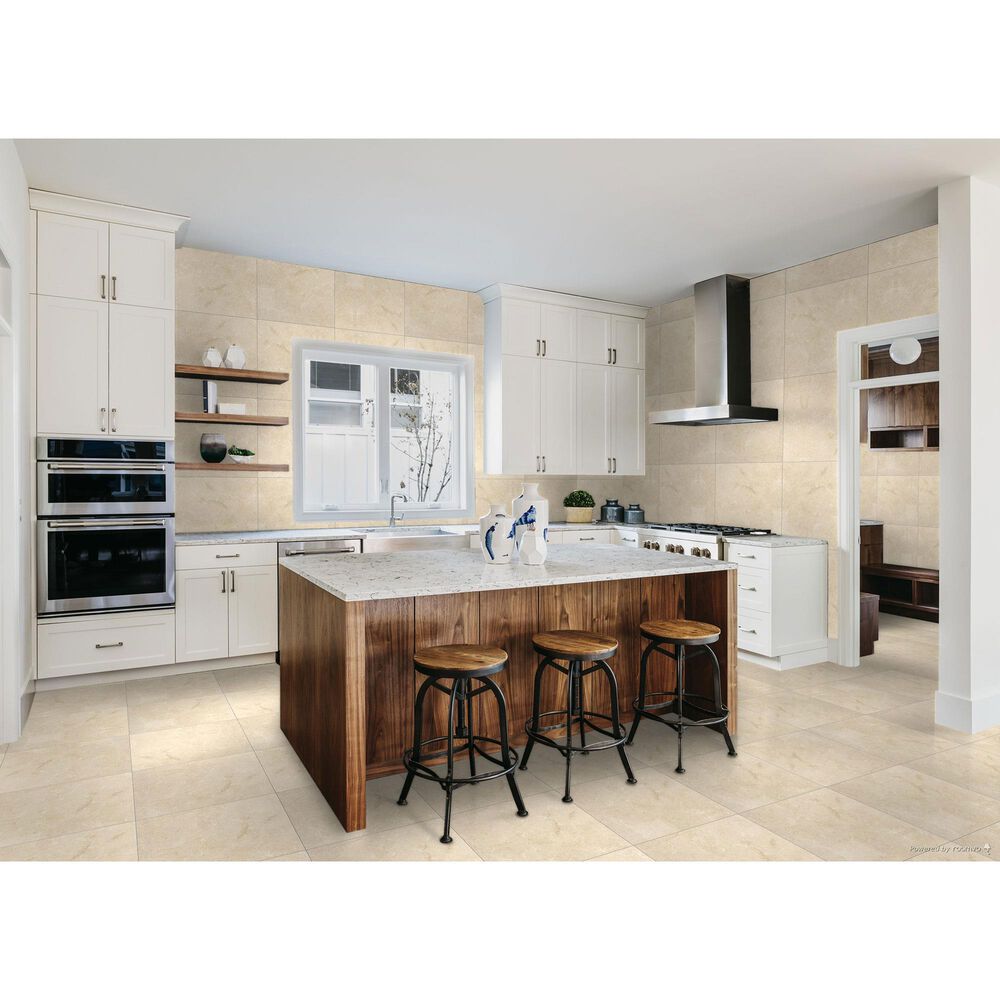 Emser Crema Marfil Plus 24&quot; x 24&quot; Marble Tile, , large