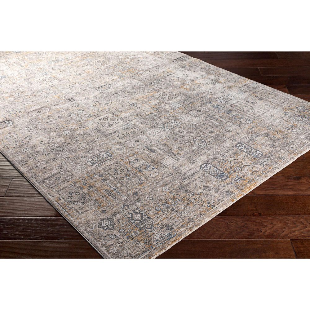 Surya Cardiff CDF-2310 Charcoal, Light Gray, Medium Gray, Camel and Blue 10&#39; x 13&#39;11&quot; Area Rug, , large