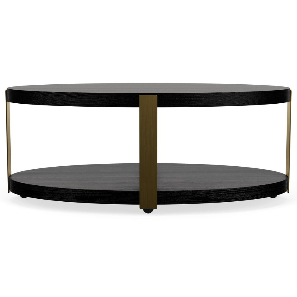 Riverside Furniture Mill River Cocktail Table in Black Onyx and Bronze, , large