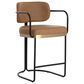 37B Jalen Counter Stool with Milliken Cognac Cushion in Black and Gold, , large