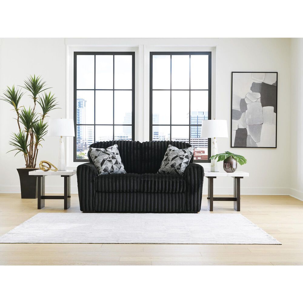Ashley Midnight-Madness Stationary Loveseat in Onyx, , large
