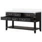 Lexora Home Norwalk 60" Double Bathroom Vanity in Black Oak with White Cultured Marble Top  and Rectangle Sink, , large