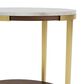 Riverside Furniture Emery Oval End Table in Smoked Cherry and Bronze, , large