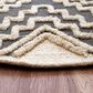 L&R Resources Sinuous Scandinavian 4" Round Gray and Cream Area Rug, , large