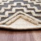 L&R Resources Sinuous Scandinavian 4" Round Gray and Cream Area Rug, , large